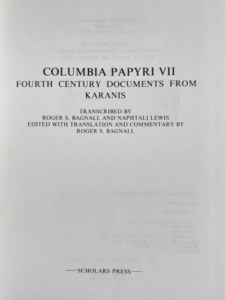 Columbia Papyri VII: Fourth century documents from Karanis