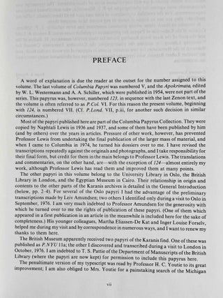 Columbia Papyri VII: Fourth century documents from Karanis