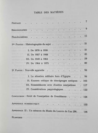 L. Domitius Domitianus. Etude numismatique et papyrologique.