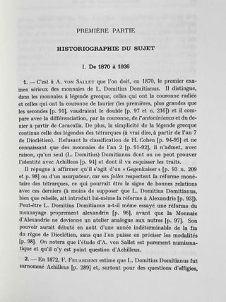 L. Domitius Domitianus. Etude numismatique et papyrologique.