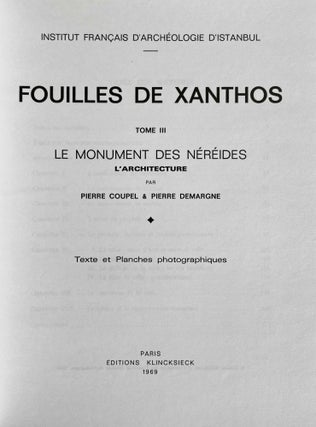 Fouilles de Xanthos, tome III: Le Monument des Néréides. L’architecture. Vol. I & II (complete)[newline]M8734a-01.jpeg
