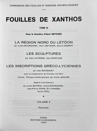 Fouilles de Xanthos, tome VIII: Le monument des néréides. Le décor sculpté. Tome I: Texte. Tome II: Planches (complete)[newline]M8737-04.jpeg