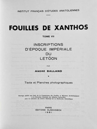 Fouilles de Xanthos, tome VII: Inscription d’époque impériale du Letôon[newline]M8738-01.jpeg