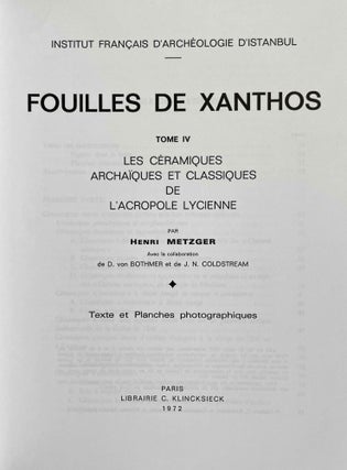 Fouilles de Xanthos. Tome IV: Les céramiques archaïques et classiques de l'acropole lycienne.[newline]M8739a-01.jpeg