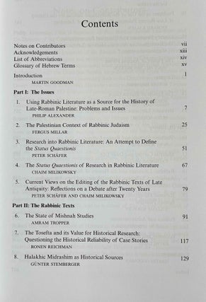 Rabbinic Texts and the History of Late-Roman Palestine