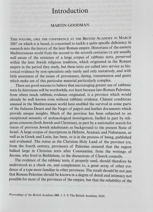 Rabbinic Texts and the History of Late-Roman Palestine[newline]M8757-03.jpeg