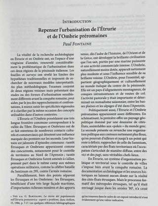 L'Etrurie et l'Ombrie avant Rome. Cité et territoire. Actes du colloque international, Louvain-la-Neuve, Halles Universitaires, Sénat académique, 13-14 février 2004.