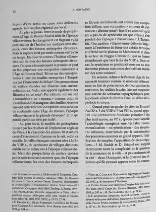 L'Etrurie et l'Ombrie avant Rome. Cité et territoire. Actes du colloque international, Louvain-la-Neuve, Halles Universitaires, Sénat académique, 13-14 février 2004.