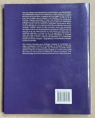 L'Etrurie et l'Ombrie avant Rome. Cité et territoire. Actes du colloque international, Louvain-la-Neuve, Halles Universitaires, Sénat académique, 13-14 février 2004.