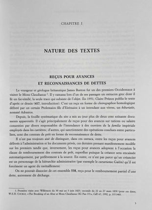 Mons Claudianus, ostraca graeca et latina - les reçus pour avance à la familia: O. Claud. 417 à 631 (III)