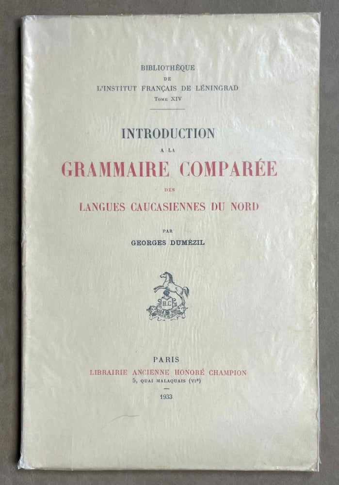Item #M8763 Introduction à la grammaire comparée des langues caucasiennes du nord. DUMEZIL Georges.[newline]M8763-00.jpeg