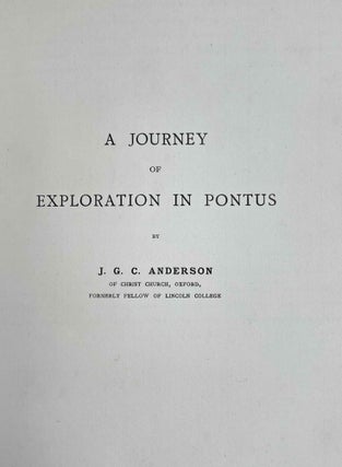 Studia Pontica. Vol. I: A journey of exploration in Pontus. Vol. II: Voyage d'exploration archéologique dans le Pont et la petite Arménie. Vol. III: Recueil des Inscriptions Grecques et Latines du Pont et de L'Arménie (Fascicule I, all published) (complete set)