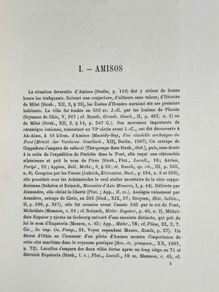 Studia Pontica. Vol. I: A journey of exploration in Pontus. Vol. II: Voyage d'exploration archéologique dans le Pont et la petite Arménie. Vol. III: Recueil des Inscriptions Grecques et Latines du Pont et de L'Arménie (Fascicule I, all published) (complete set)