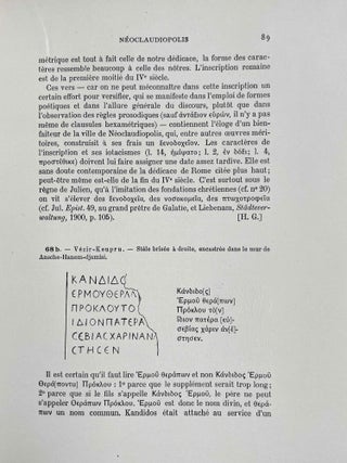 Studia Pontica. Vol. I: A journey of exploration in Pontus. Vol. II: Voyage d'exploration archéologique dans le Pont et la petite Arménie. Vol. III: Recueil des Inscriptions Grecques et Latines du Pont et de L'Arménie (Fascicule I, all published) (complete set)