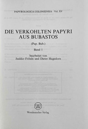 Die verkohlten Papyri aus Bubastos (I)