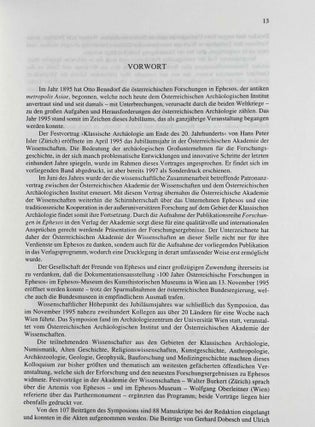 100 Jahre Österreichische Forschungen in Ephesos. Akten des Symposions, Wien 1995. Textband + Tafelband + Pläne (complete set)