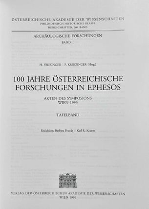 100 Jahre Österreichische Forschungen in Ephesos. Akten des Symposions, Wien 1995. Textband + Tafelband + Pläne (complete set)[newline]M8774-15.jpeg