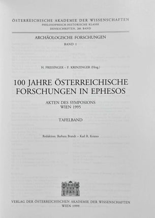 100 Jahre Österreichische Forschungen in Ephesos. Akten des Symposions, Wien 1995. Textband + Tafelband + Pläne (complete set)