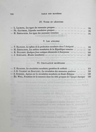 Numismatique antique: problèmes et méthodes. Actes du colloque organisé à Nancy du 27 septembre au 2 octobre 1971 par l'université de Nancy II et l'Université Catholique de Louvain.