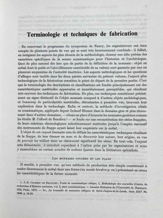 Numismatique antique: problèmes et méthodes. Actes du colloque organisé à Nancy du 27 septembre au 2 octobre 1971 par l'université de Nancy II et l'Université Catholique de Louvain.