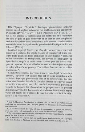Recherches sur la Catoptrique grecque d'après les sources antiques et médiévales