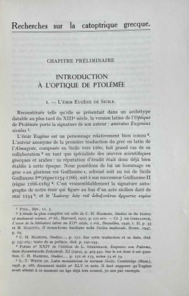 Recherches sur la Catoptrique grecque d'après les sources antiques et médiévales