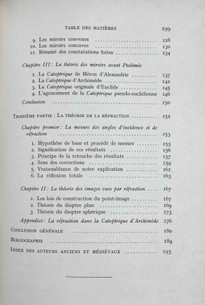 Recherches sur la Catoptrique grecque d'après les sources antiques et médiévales