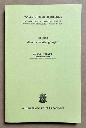 Item #M8790a La lune dans la pensée Grecque. PREAUX Claire