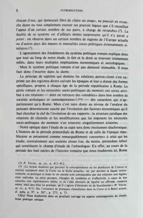 Pouvoir politique et dépendance personnelle dans l'Antiquité romaine. Genèse et rôle des rapports de clientèle.