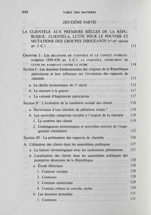 Pouvoir politique et dépendance personnelle dans l'Antiquité romaine. Genèse et rôle des rapports de clientèle.