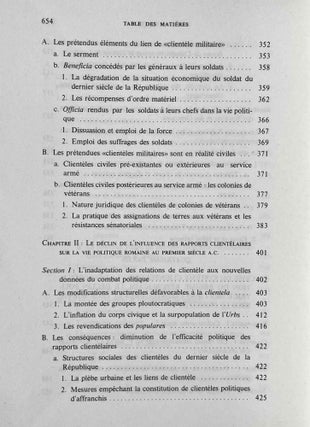 Pouvoir politique et dépendance personnelle dans l'Antiquité romaine. Genèse et rôle des rapports de clientèle.