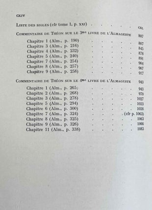 Commentaires de Pappus et de Theon d'Alexandrie sur l'Almageste. Tome III: Theon d'Alexandrie: Commentaire sur les livres 3 et 4 de l'Almageste.[newline]M8792-03.jpeg