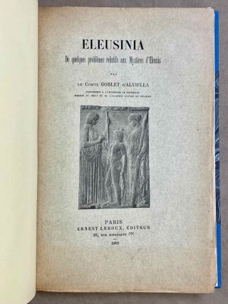 Eleusinia. De quelques problèmes relatifs aux mystères d'Eleusis.[newline]M8797-02.jpeg
