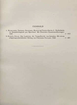 Das Laphrion der Tempelbezirk von Kalydon. Mit einem religionsgeschichtlichen Beitrag von Frederik Poulsen.