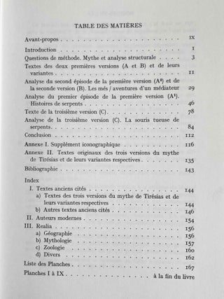 Le mythe de Tirésias. Essai d'analyse structurale.[newline]M8811-02.jpeg
