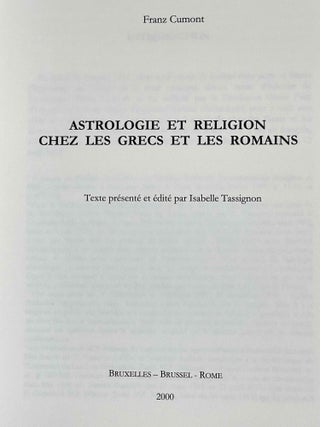 Astrologie et religion chez les Grecs et les Romains[newline]M8812-01.jpeg