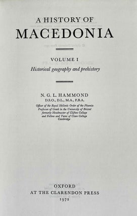 A History of Macedonia. Vol. I: Historical geography and prehistory. Vol. II: 550-336 B.C.[newline]M8817-01.jpeg