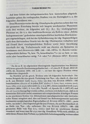 Untersuchungen zur Vertretung der indogermanischen Laryngale im Griechischen
