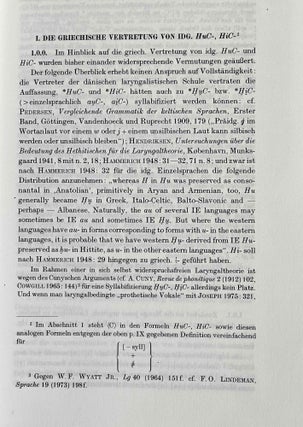 Untersuchungen zur Vertretung der indogermanischen Laryngale im Griechischen