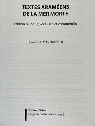 Textes araméens de la Mer Morte. Edition bilingue, vocalisée et commentée.