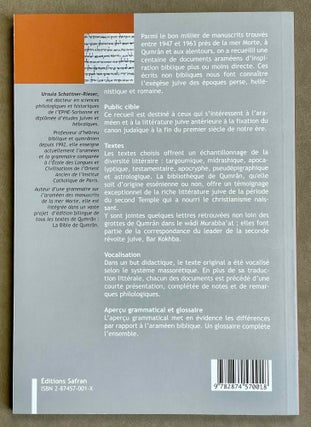 Textes araméens de la Mer Morte. Edition bilingue, vocalisée et commentée.