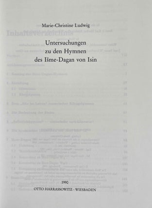 Untersuchungen zu den Hymnen des Isme-Dagan von Isin