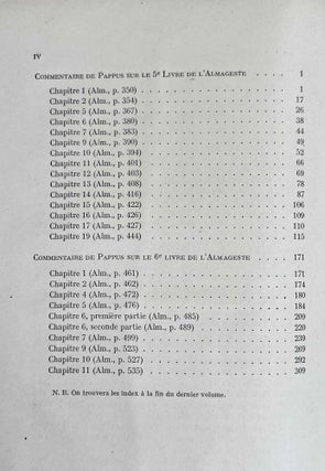 Commentaires de Pappus et de Theon d'Alexandrie sur l'Almageste. Tome I: Commentaire sur les livres 5 et 6 de l'Almageste / Pappus d'Alexandrie.[newline]M8843-03.jpeg