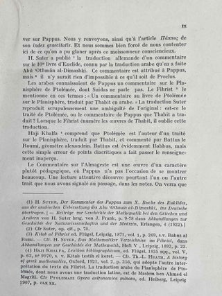 Commentaires de Pappus et de Theon d'Alexandrie sur l'Almageste. Tome I: Commentaire sur les livres 5 et 6 de l'Almageste / Pappus d'Alexandrie.[newline]M8843-08.jpeg