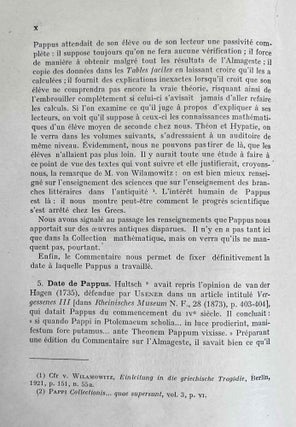 Commentaires de Pappus et de Theon d'Alexandrie sur l'Almageste. Tome I: Commentaire sur les livres 5 et 6 de l'Almageste / Pappus d'Alexandrie.[newline]M8843-09.jpeg
