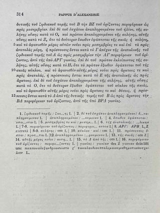 Commentaires de Pappus et de Theon d'Alexandrie sur l'Almageste. Tome I: Commentaire sur les livres 5 et 6 de l'Almageste / Pappus d'Alexandrie.[newline]M8843-12.jpeg