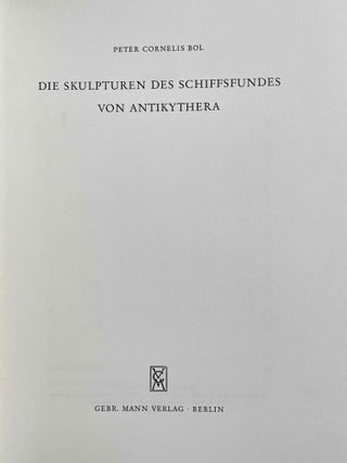 Die Skulpturen des Schiffsfundes von Antikythera