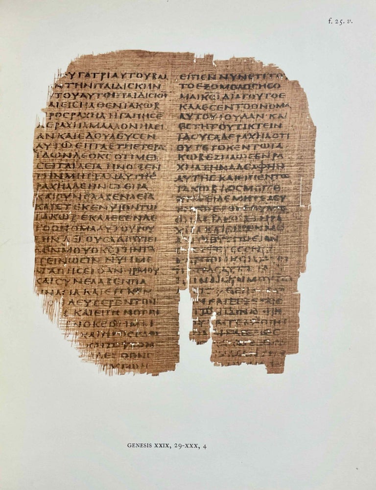 Item #M8865 The Chester Beatty Biblical Papyri Descriptions and Texts of Twelve Manuscripts on Papyrus of the Greek Bible. Fasciculus IV: Genesis (Pap. IV), Plates (only). KENYON Frederic G.[newline]M8865-00.jpeg