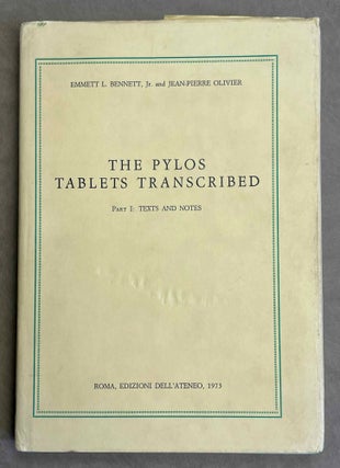 Item #M8870 The Pylos Tablets transcribed. Part I: Texts and Notes. BENNETT Emmett Leslie Jr. -...