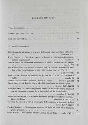Numismatique et histoire économique phéniciennes et puniques. Actes du Colloque tenu à Louvain-la-Neuve, 13.-16. Mai 1987.[newline]M8873-02.jpeg
